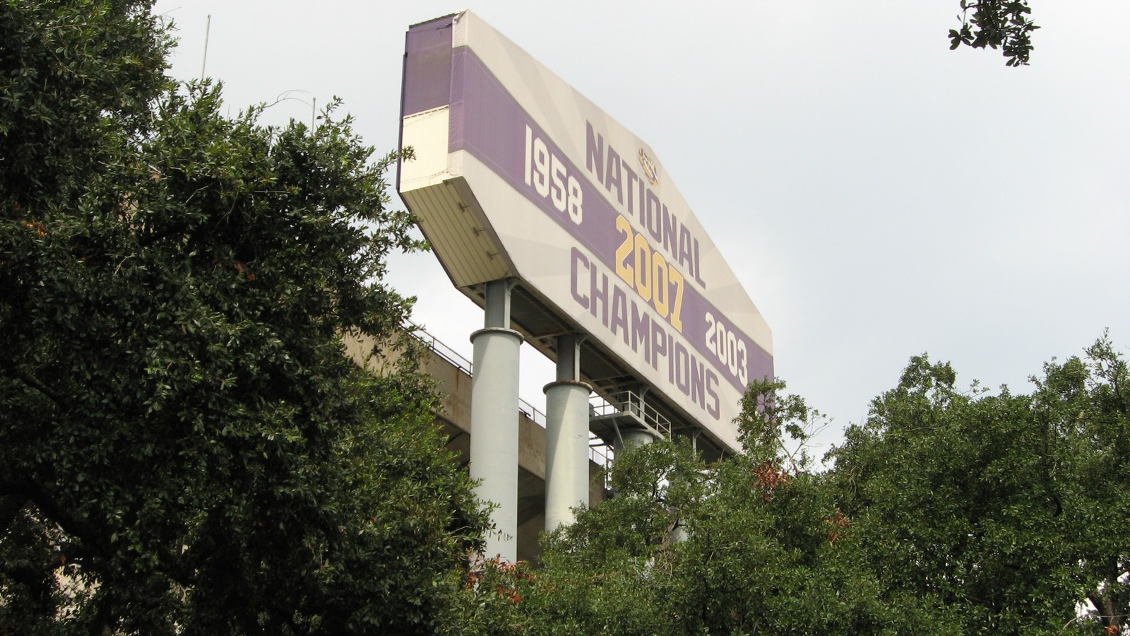 Tiger Stadium at Louisiana State University in Baton Rouge, viewed from outside