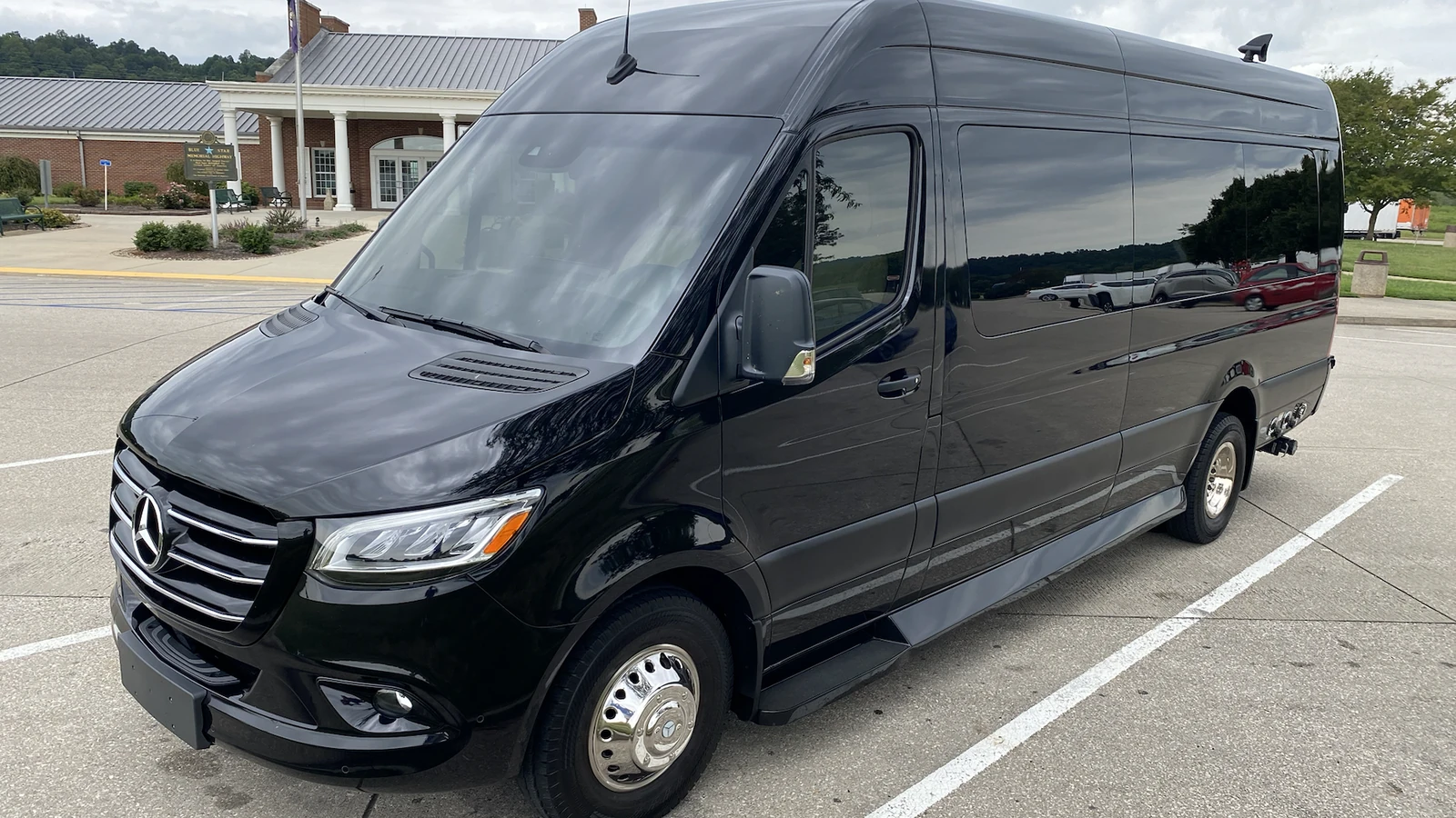 Black 2024 Mercedes-Benz Sprinter Ultimate Coach available from Dufourfun Vans